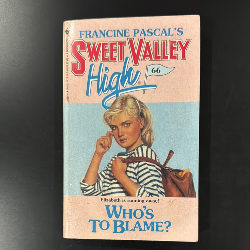 Sweet Valley High #66: Who’s to Blame? - Vintage Paperback Novel